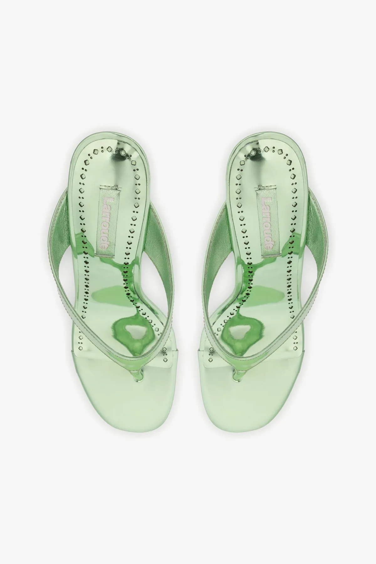 Gaia Wedge Sandal In Light Pear Specchio
