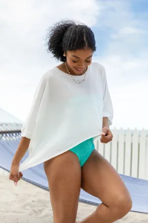 Great Days Ahead Ivory Asymmetrical Hem Tee SALE PINK LILY