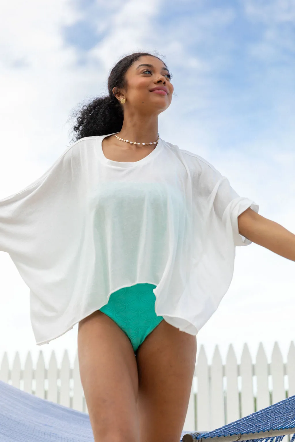Great Days Ahead Ivory Asymmetrical Hem Tee SALE PINK LILY