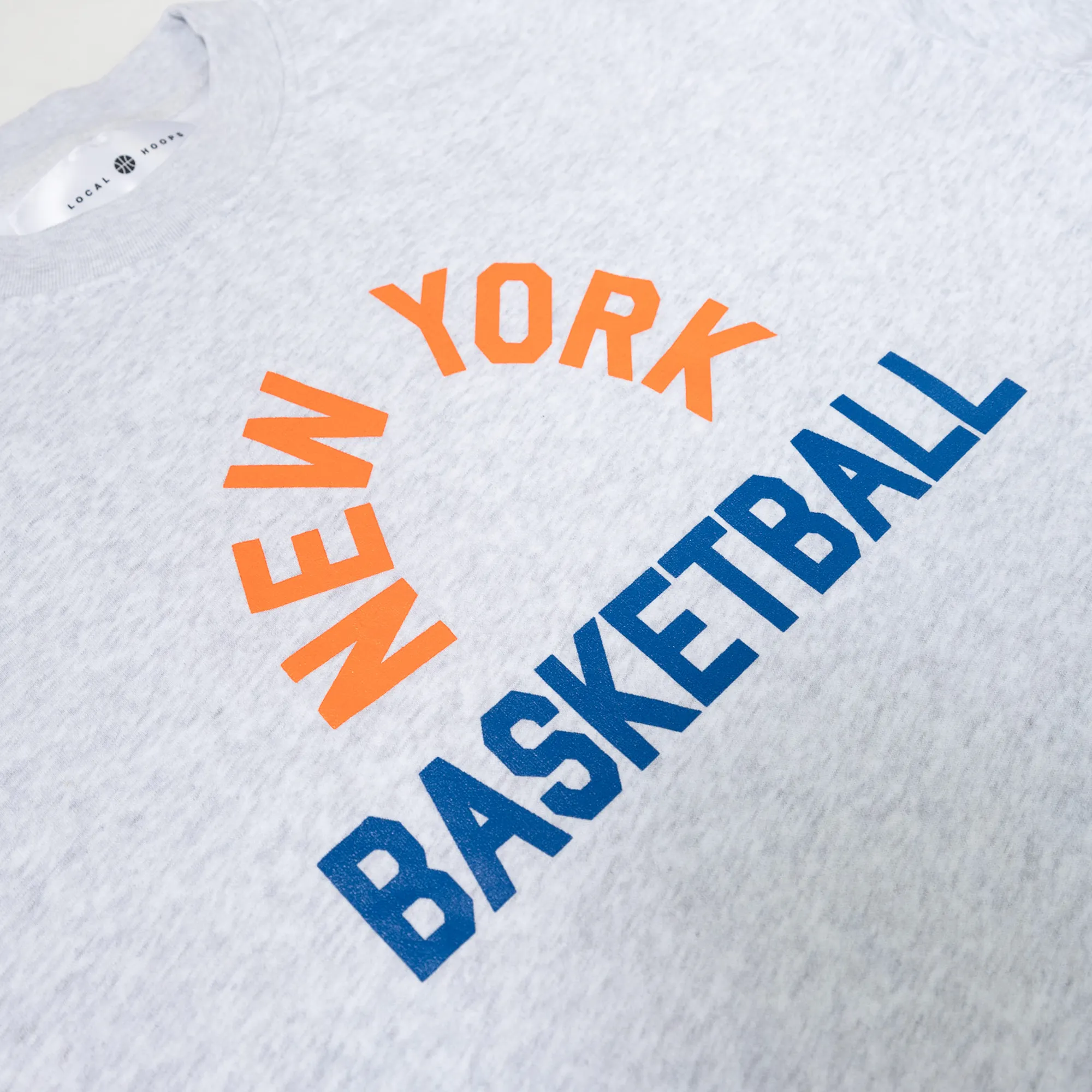 Heather Gray New York Basketball Crewneck LOCAL HOOPS