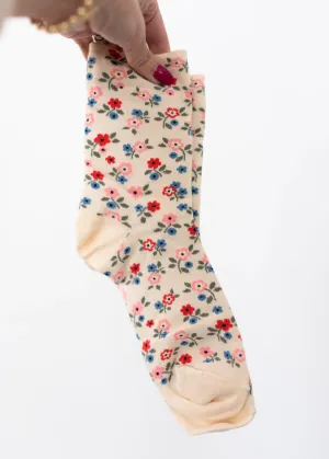 Holly Floral Print Socks