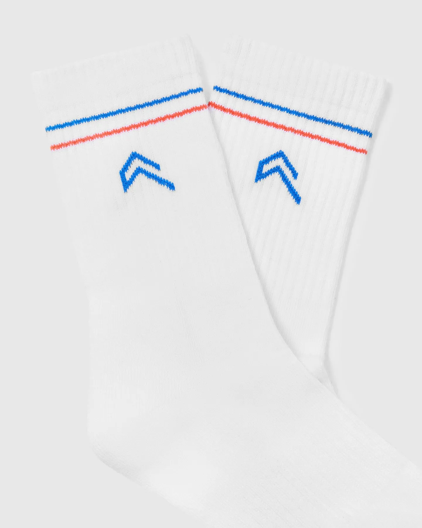 Icon Crew Socks 1 Pack | White/Sweet Red/Oasis Blue