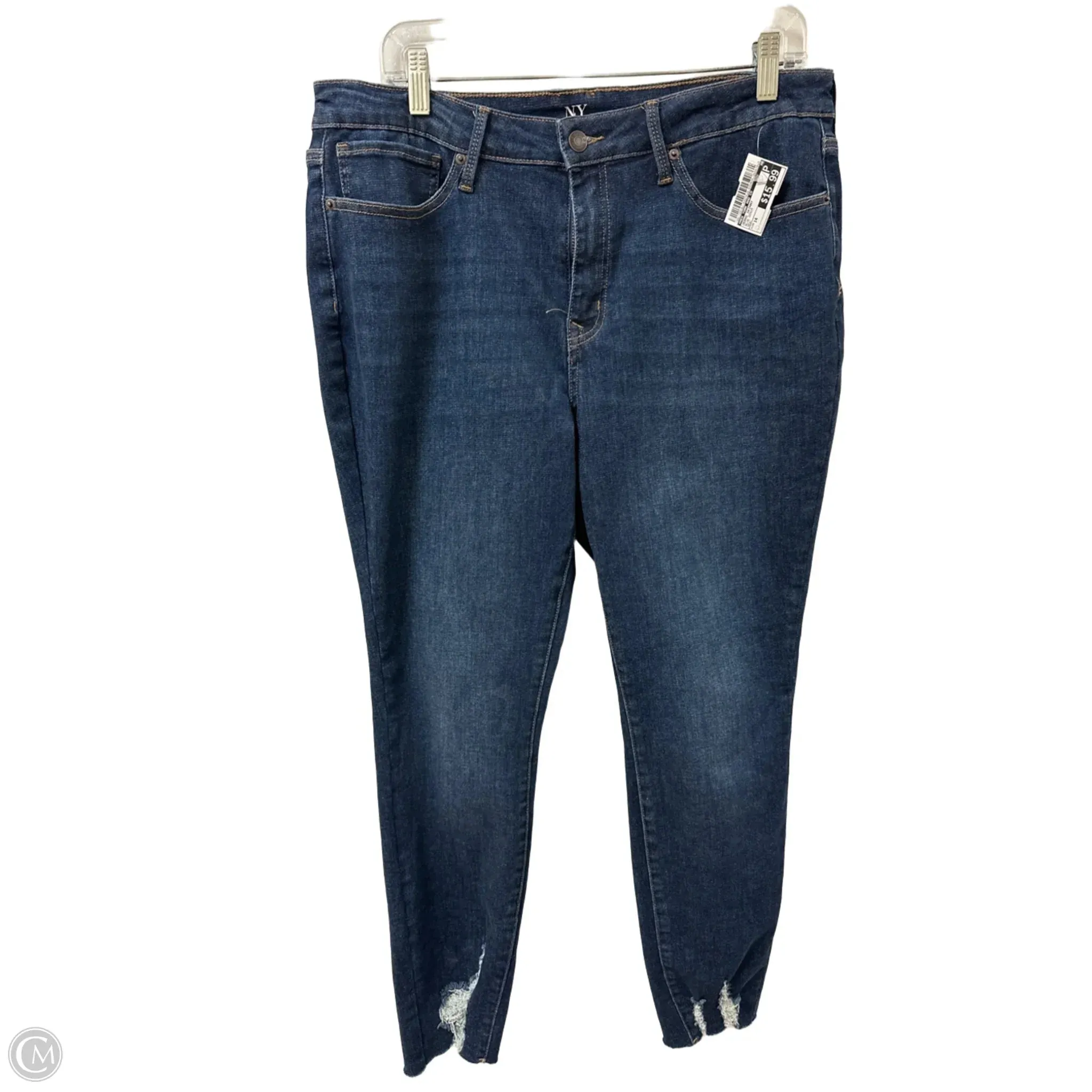 Jeans Skinny By New York And Co In Blue Denim, Size: 14