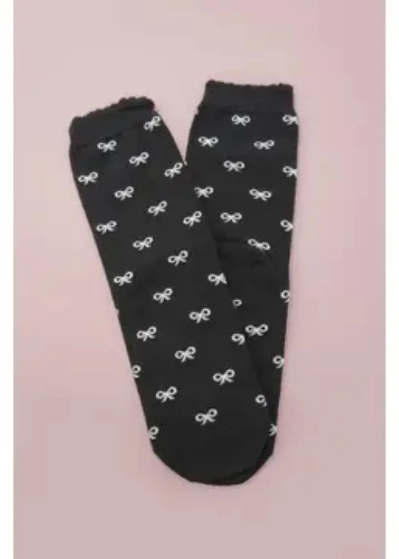 Jolene Black Bow Socks