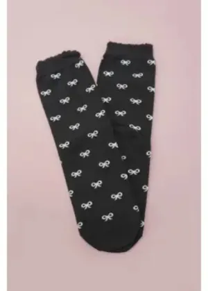 Jolene Black Bow Socks