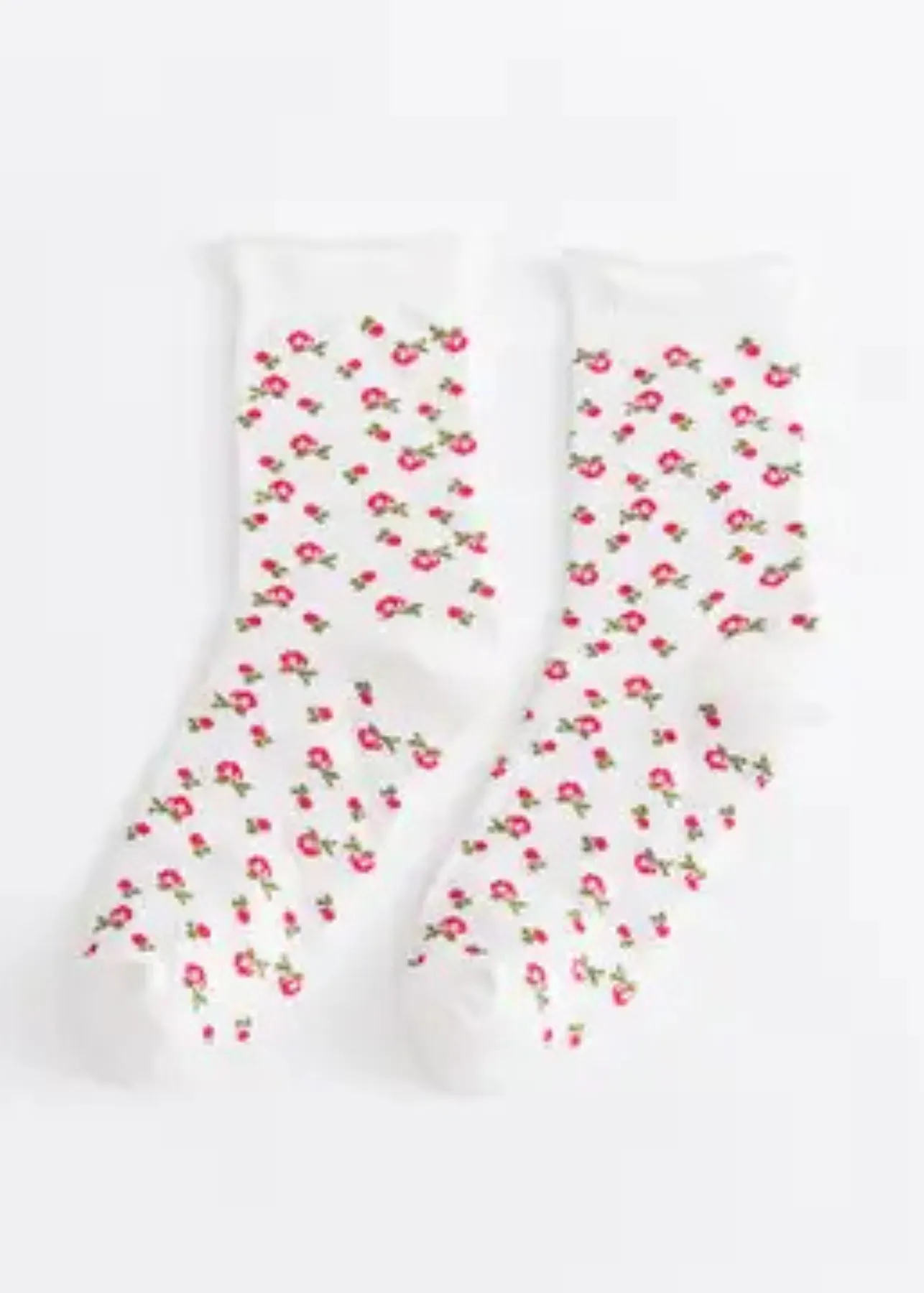 Jolene White Flower Socks
