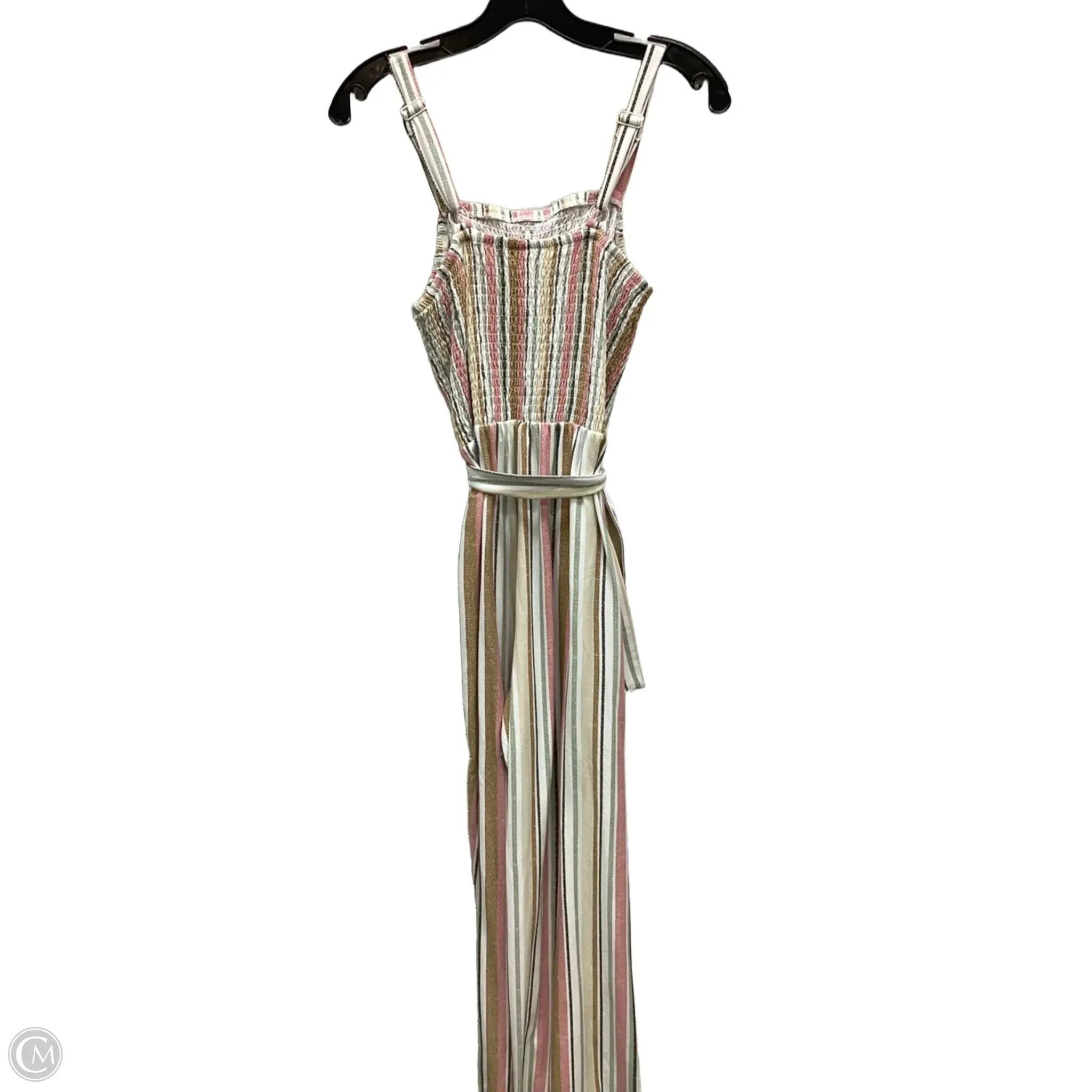 Jumpsuit By Time And Tru In Striped Pattern, Size: L