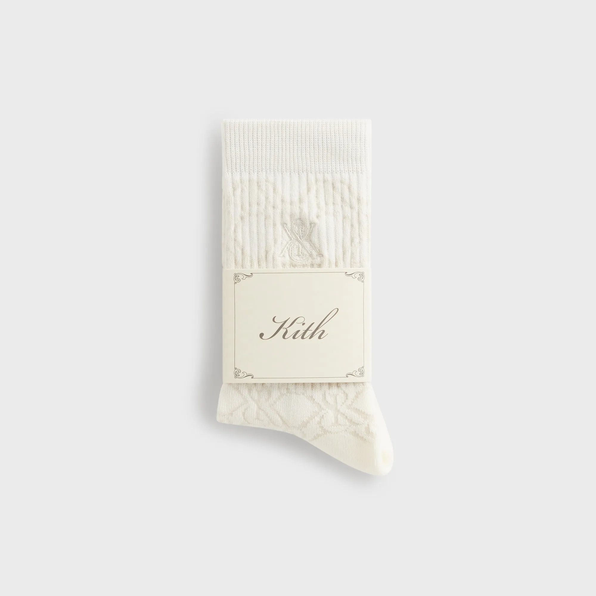 Kith Crest Monogram Jacquard Crew Socks - Silk KITH