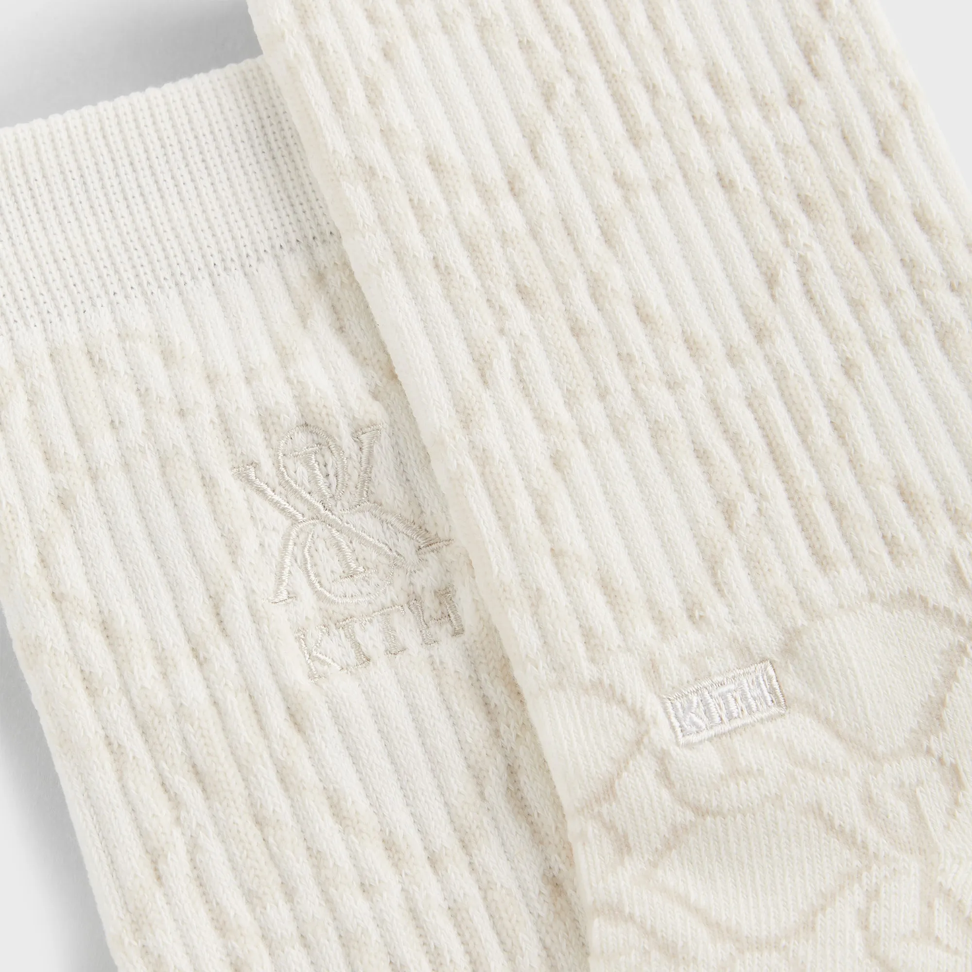 Kith Crest Monogram Jacquard Crew Socks - Silk KITH