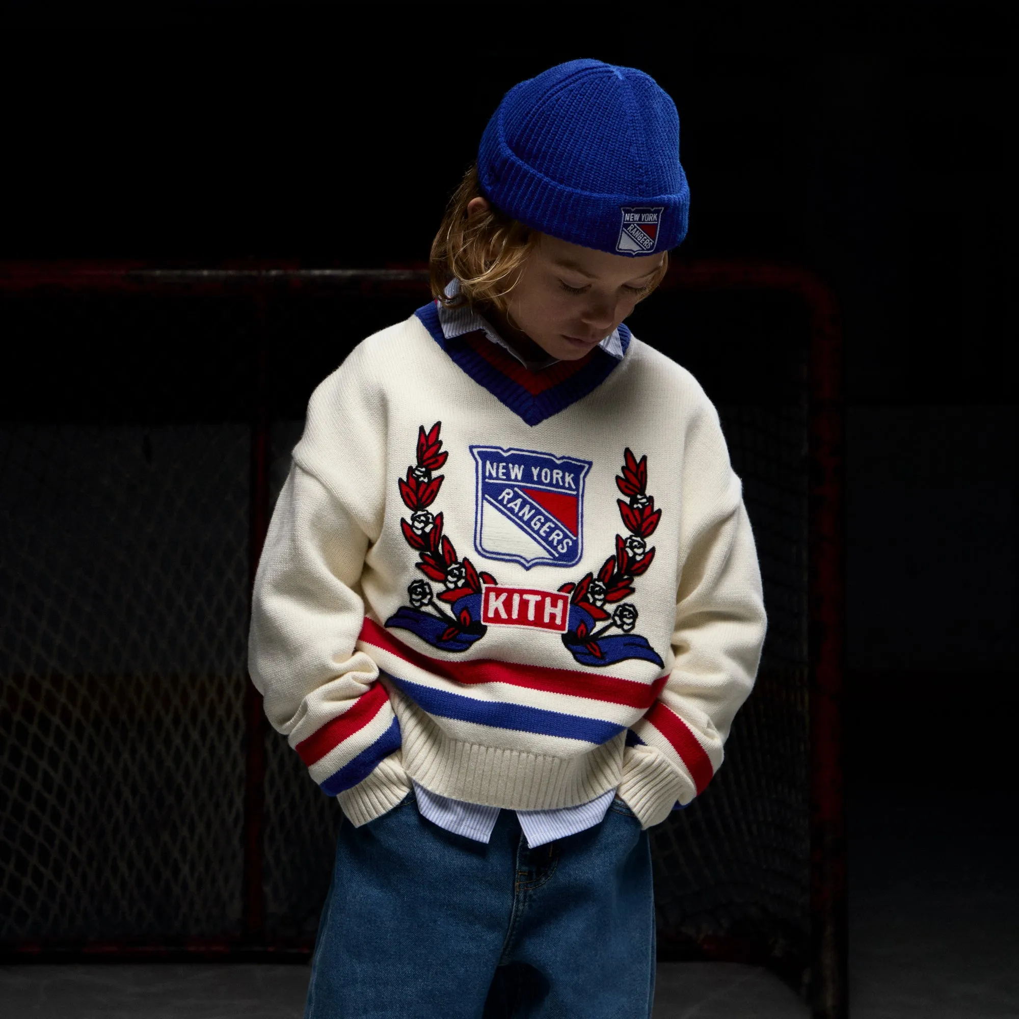 Kith Kids & '47 for the New York Rangers Brand Mia Beanie - Cyclone KITH