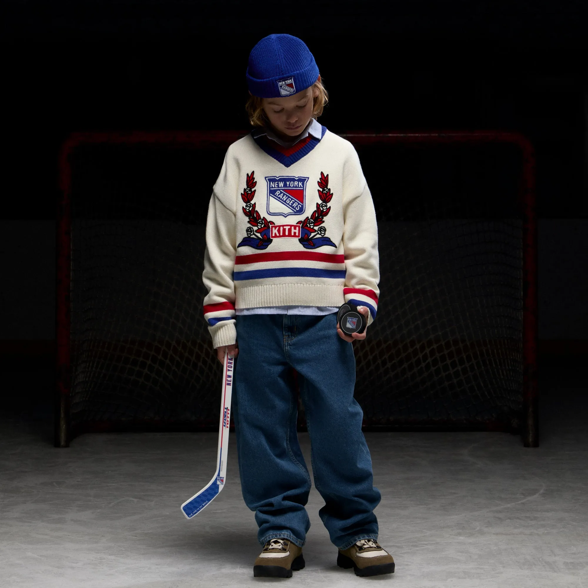 Kith Kids & '47 for the New York Rangers Brand Mia Beanie - Cyclone KITH