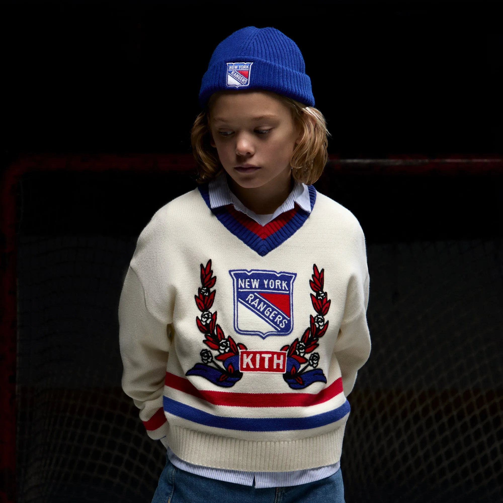 Kith Kids & '47 for the New York Rangers Brand Mia Beanie - Cyclone KITH