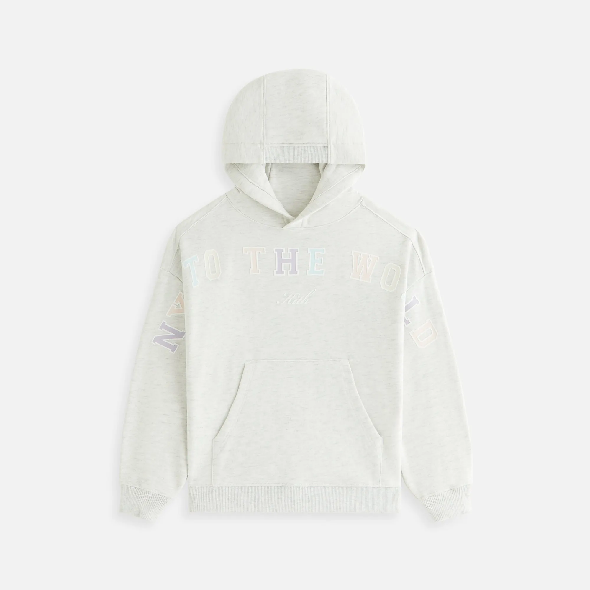 Kith Kids New York to the World Hoodie - Light Heather Grey KITH
