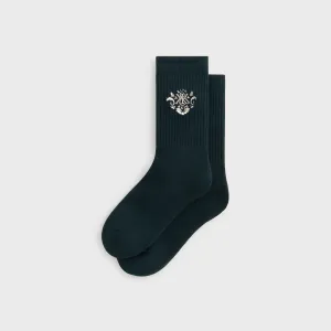 Kith Ornate Crest Logo Crew Socks - Stadium KITH