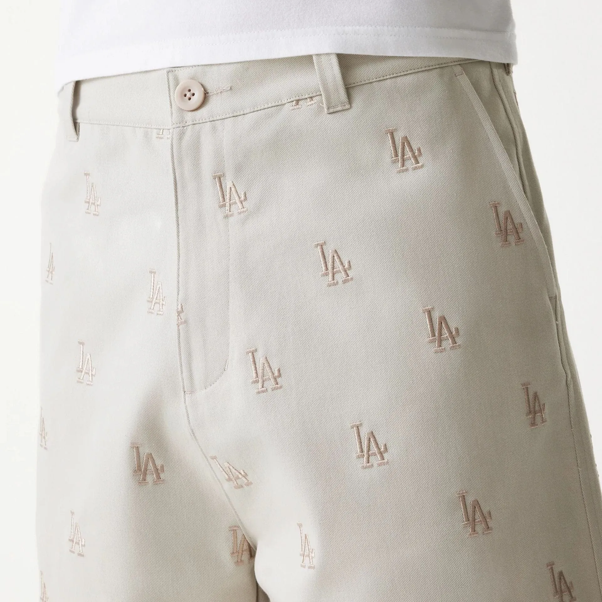 LA Dodgers MLB Monogram Cream Shorts NEW ERA