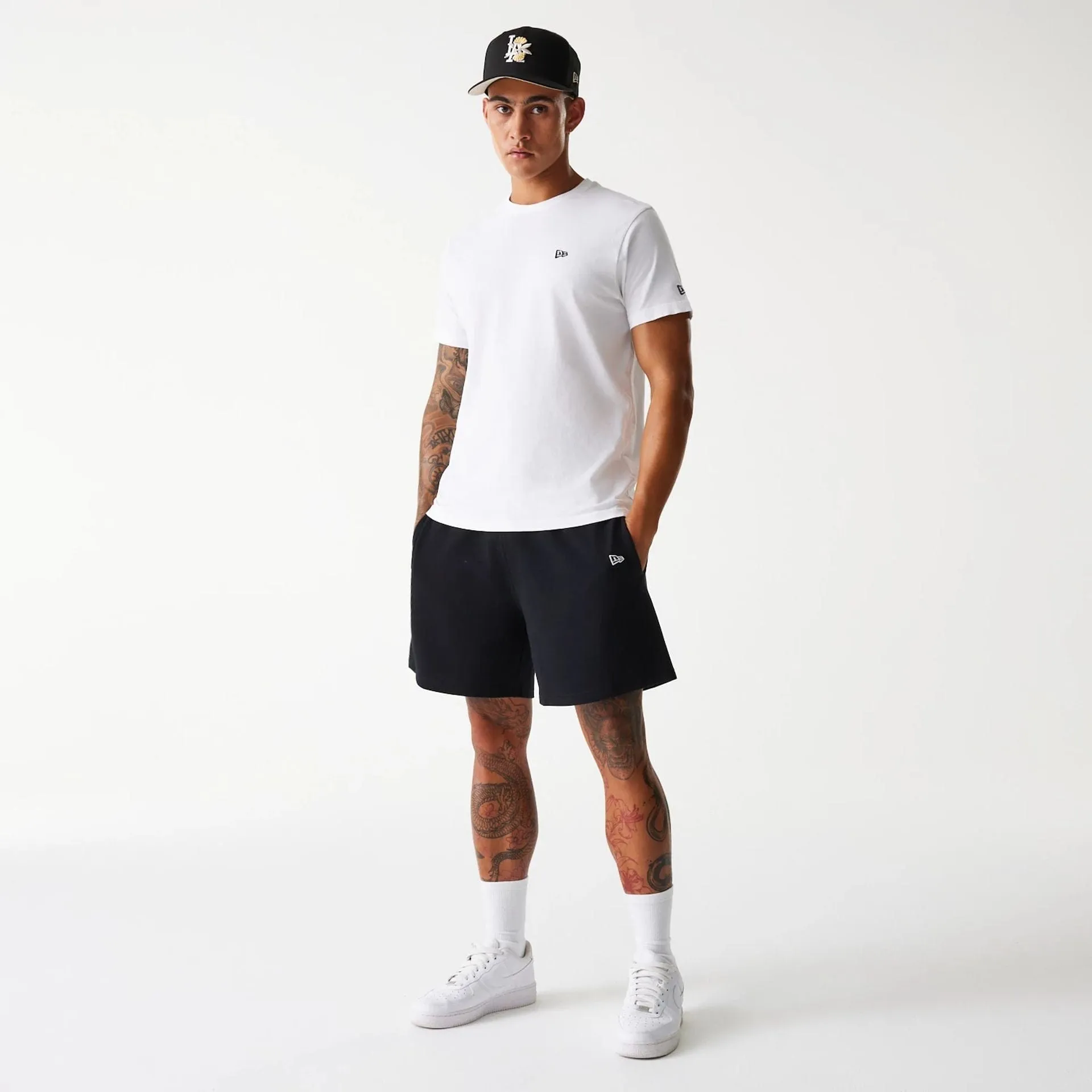 LA Dodgers MLB Pique Black Shorts NEW ERA
