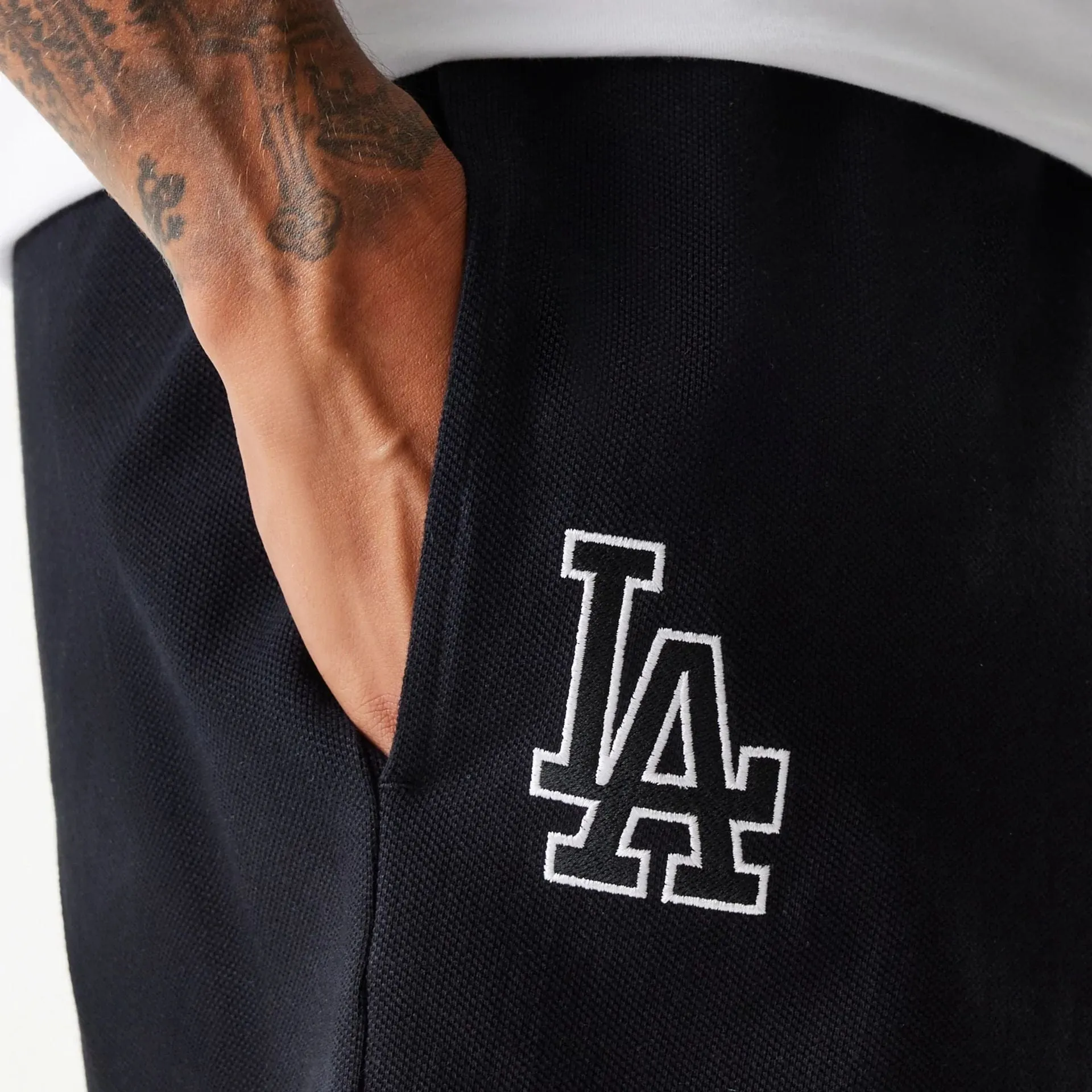 LA Dodgers MLB Pique Black Shorts NEW ERA