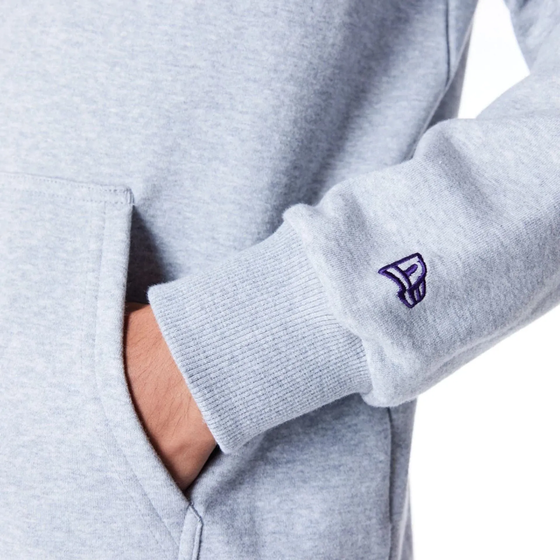 LA Lakers Script Grey Pullover Hoodie NEW ERA