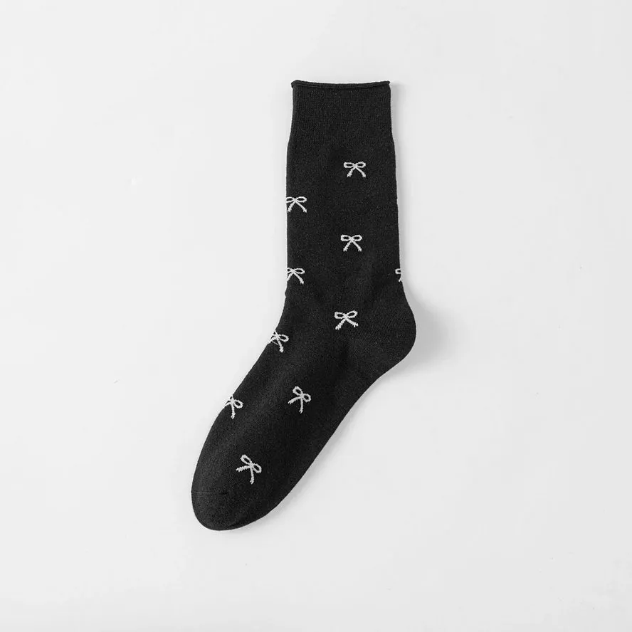 Lorin Black Mini Bow Socks