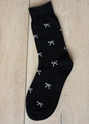 Lorin Black Mini Bow Socks