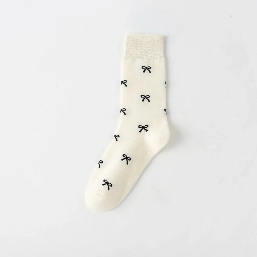 Lorin White Mini Bow Socks
