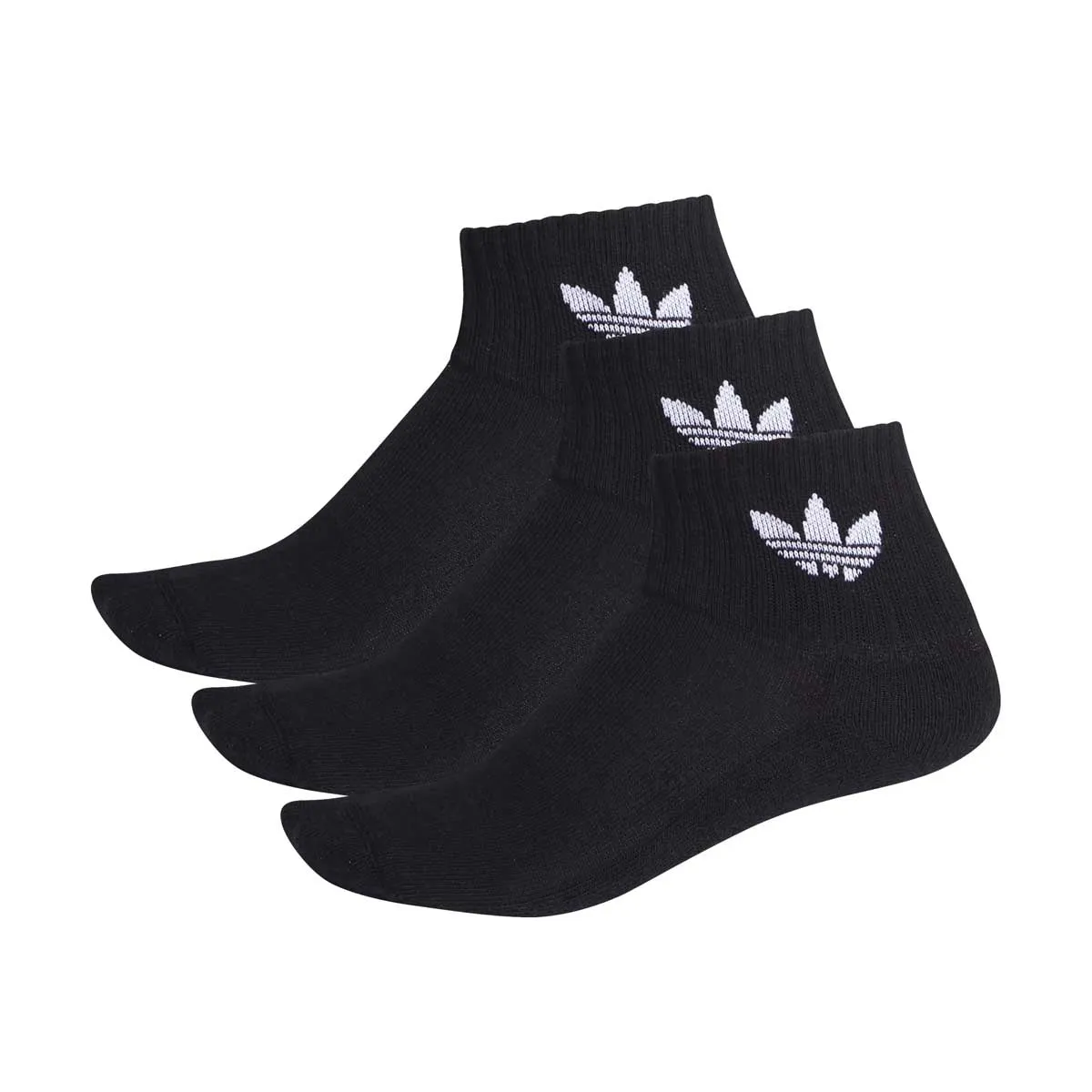 Mid Crew Socks 3 Pairs 'Black'