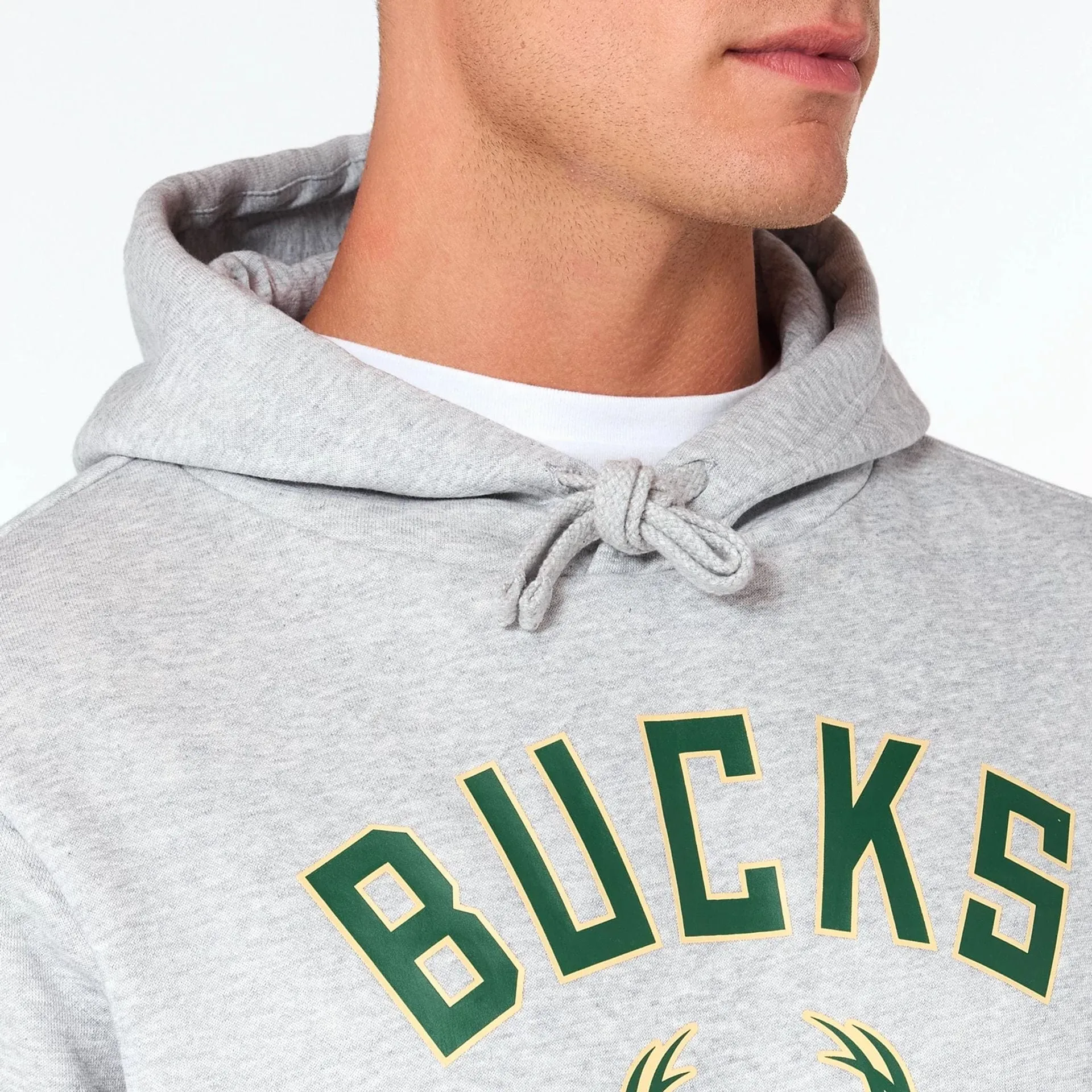 Milwaukee Bucks NBA Grey Pullover Hoodie NEW ERA