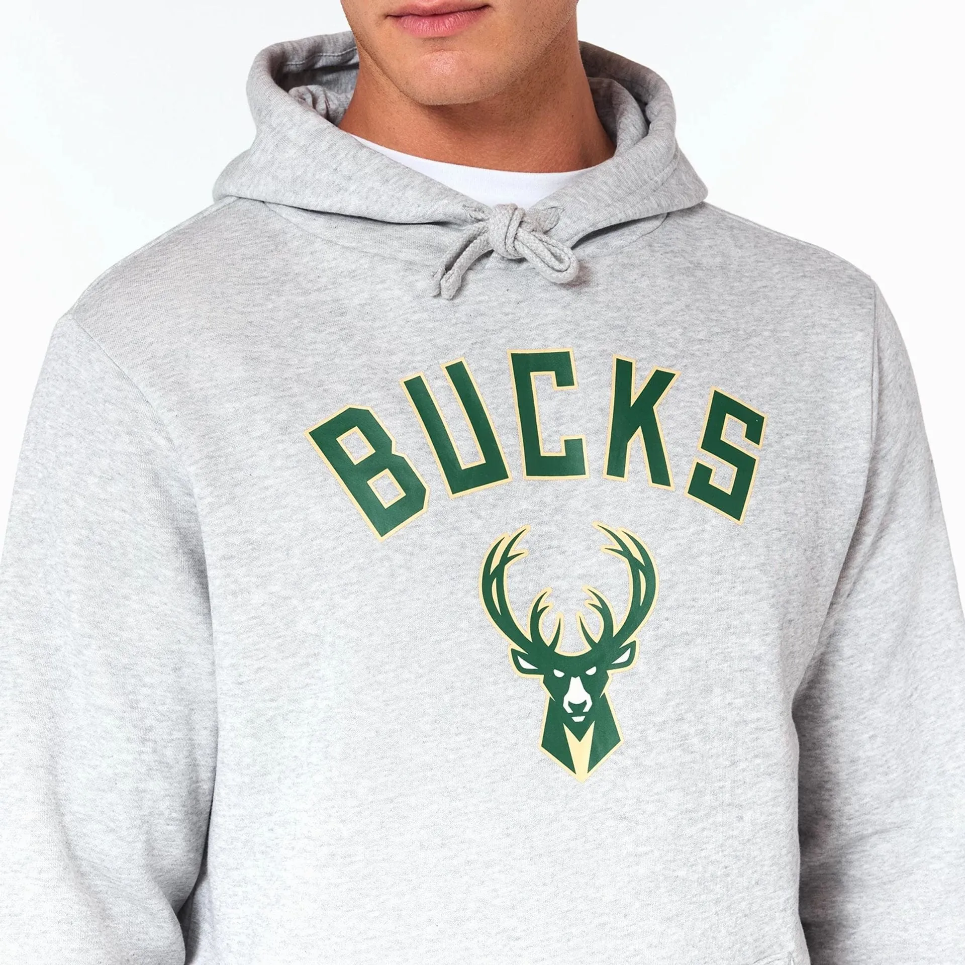 Milwaukee Bucks NBA Grey Pullover Hoodie NEW ERA