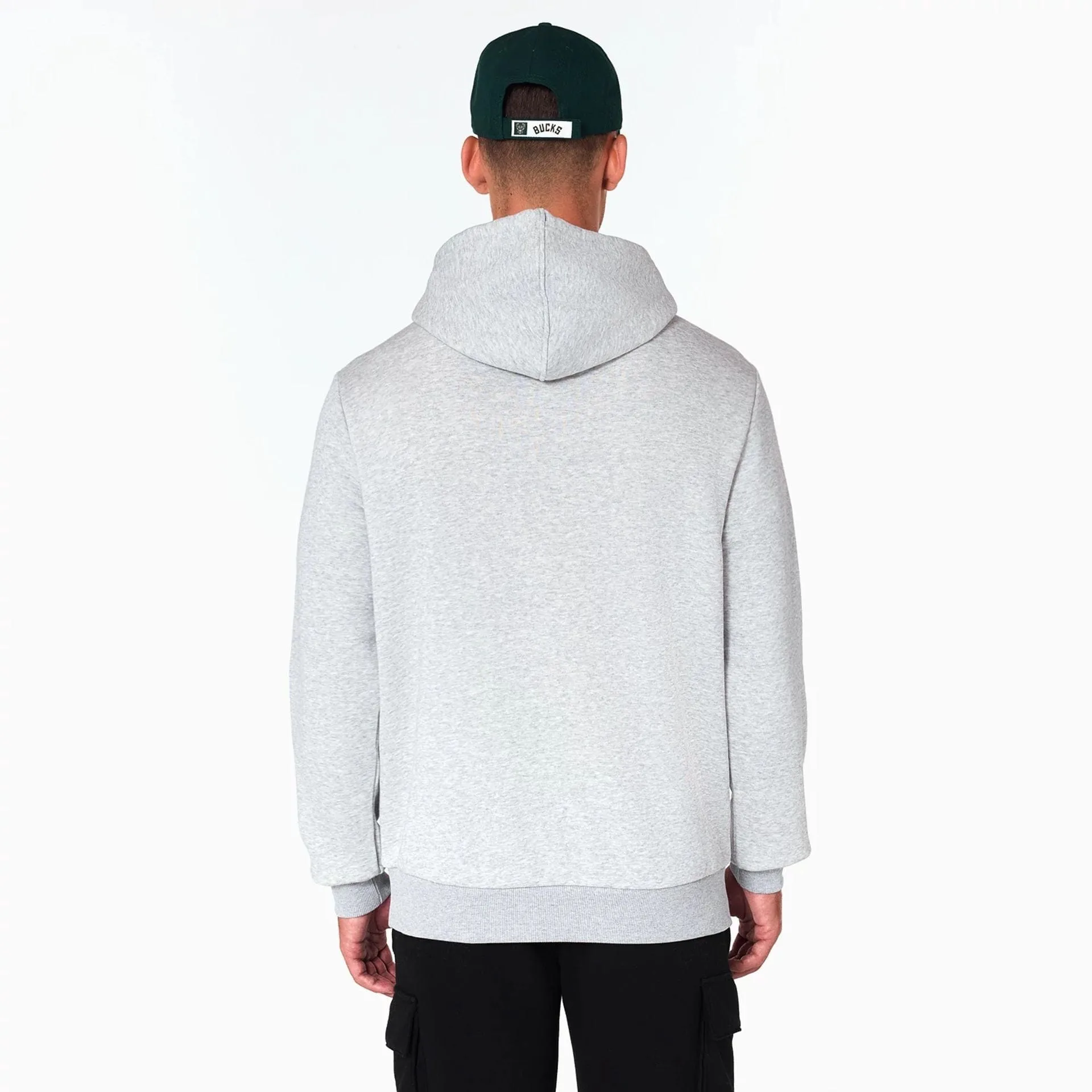 Milwaukee Bucks NBA Grey Pullover Hoodie NEW ERA