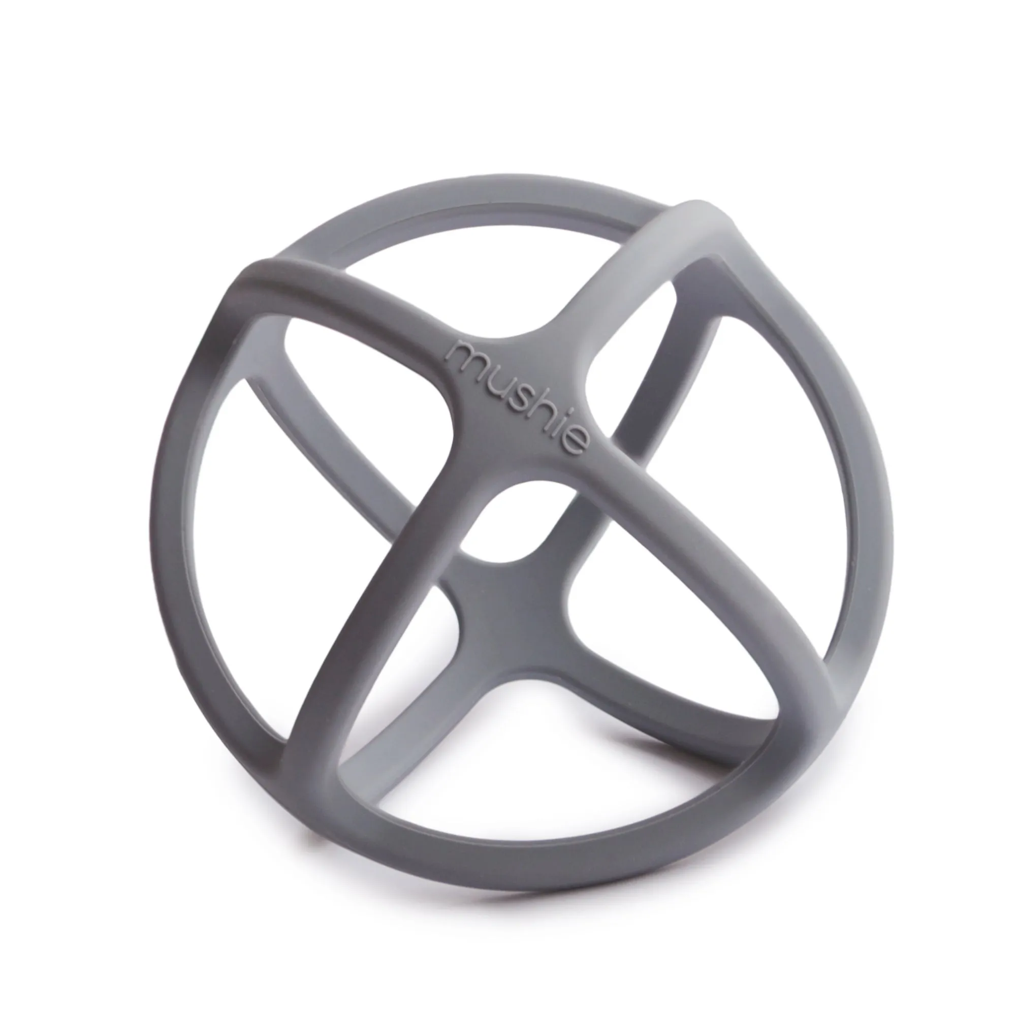 Mushie Kids New Born Teether Ball Dove Gray