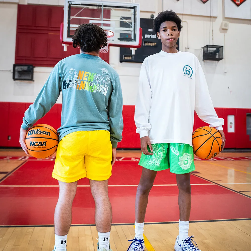 New Beginnings L/S Tee in Green Ballislife