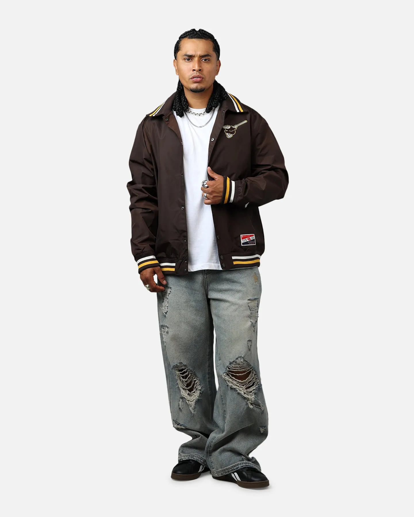 New Era San Diego Padres Throwback Jacket Brown