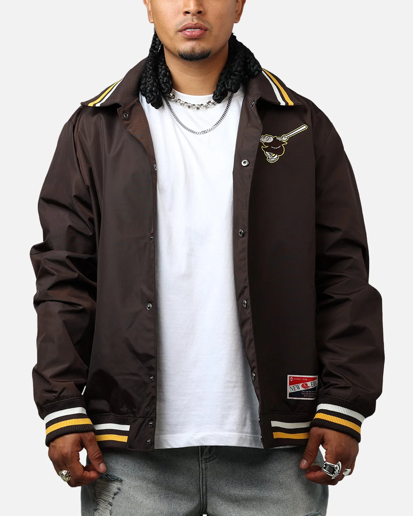 New Era San Diego Padres Throwback Jacket Brown