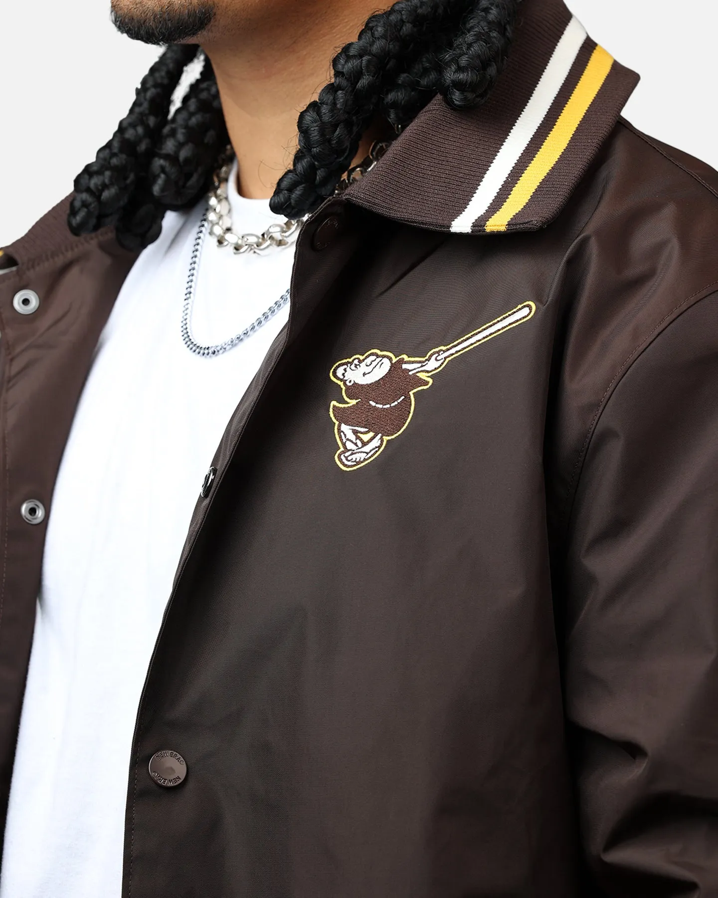 New Era San Diego Padres Throwback Jacket Brown