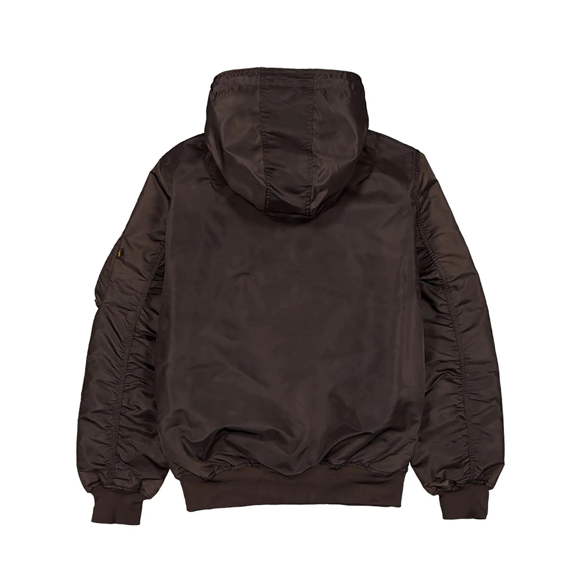 New Era x Alpha Industries Dark Brown Hooded Bomber Jacket NEW ERA