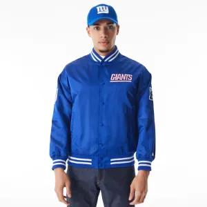 New York Giants NFL Blue Satin Bomber Jacket NEW ERA