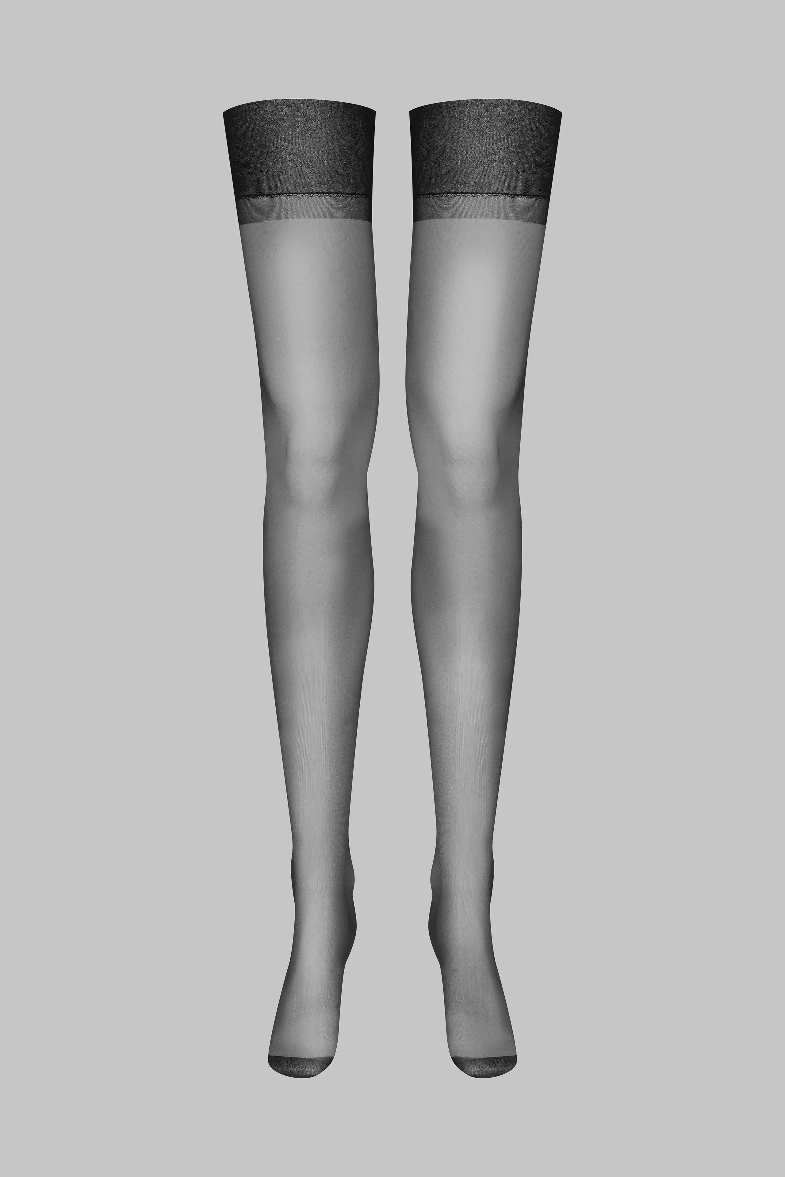 Nylon stockings - 15D - Black - Les Coquetteries Maison Close