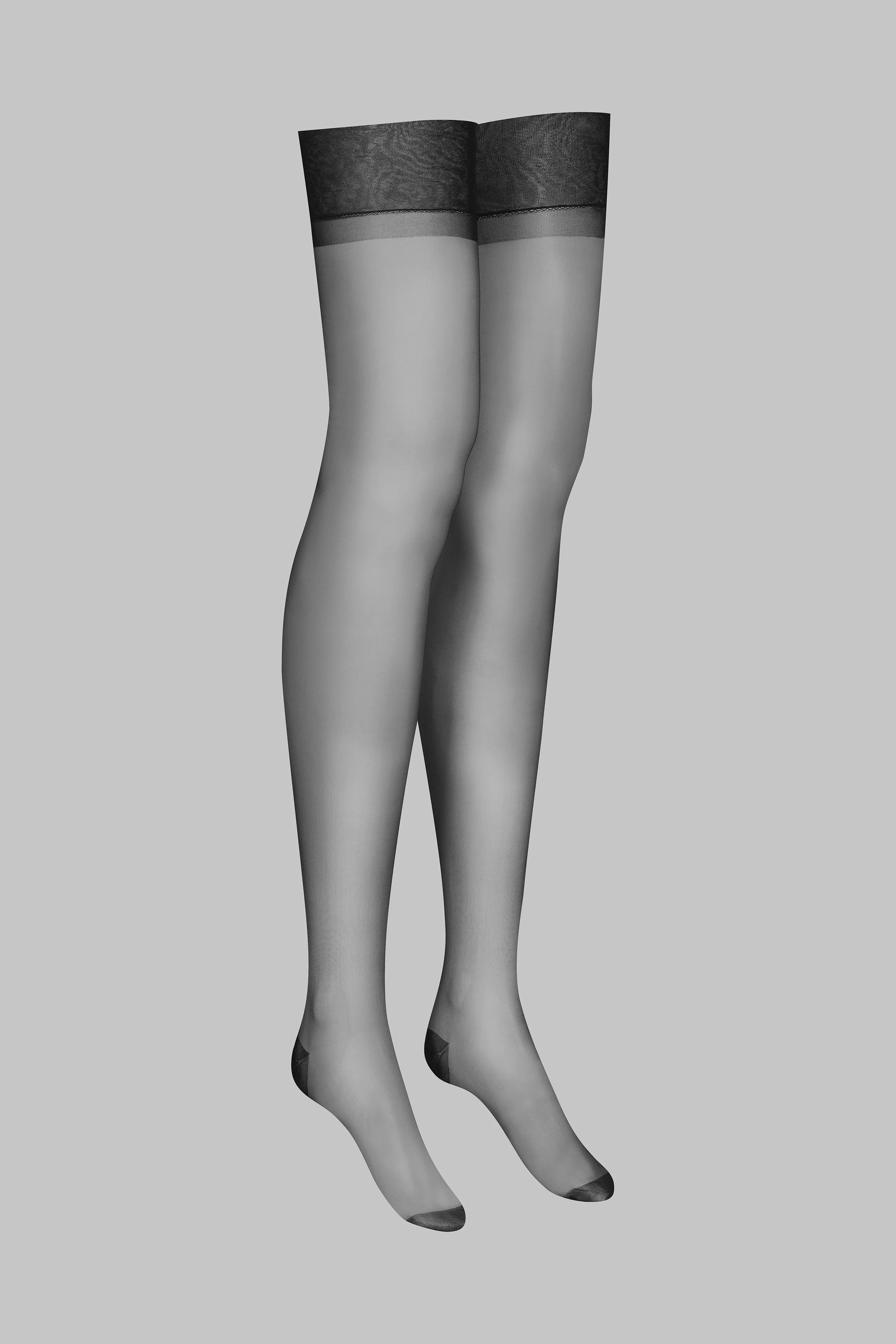 Nylon stockings - 15D - Black - Les Coquetteries Maison Close