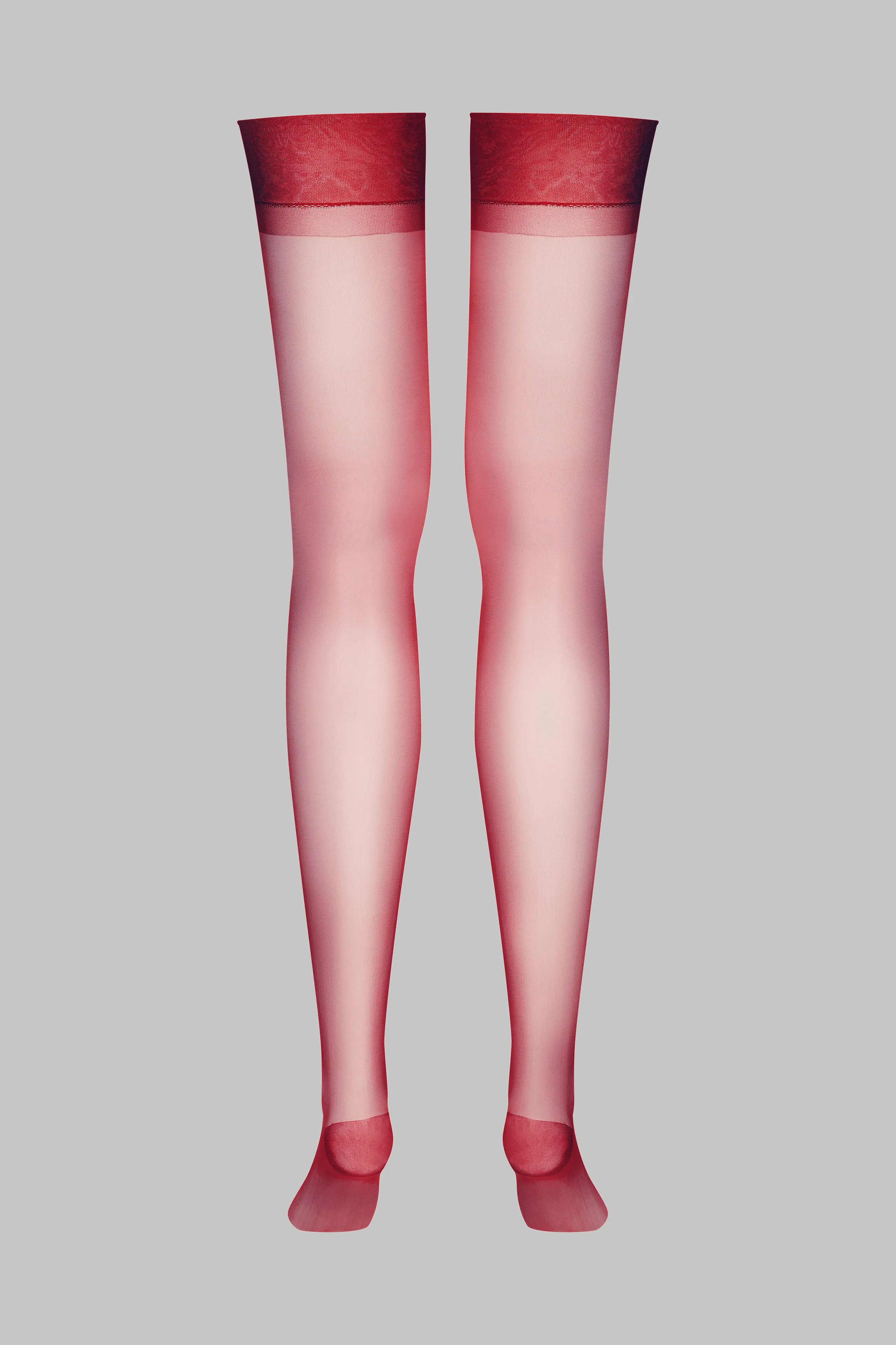Nylon stockings 15D - Burgundy - Les Coquetteries Maison Close