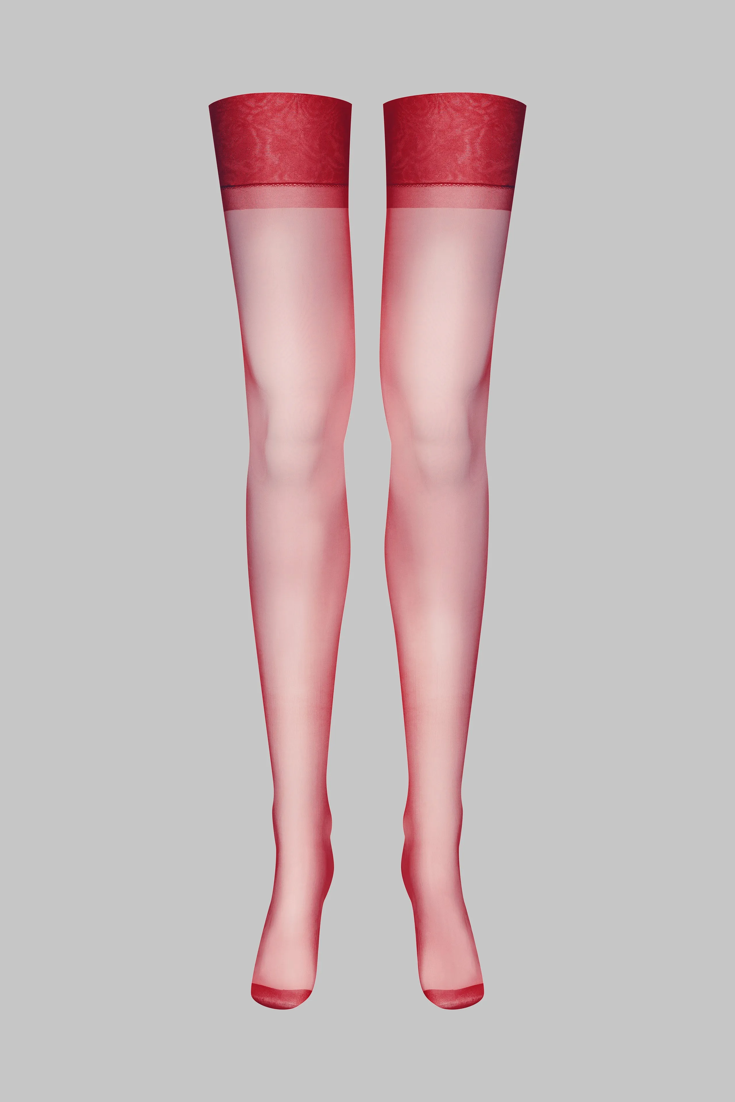 Nylon stockings 15D - Burgundy - Les Coquetteries Maison Close