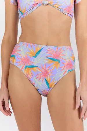 Off The Grid Multi Palm Print Bikini Bottom PINK LILY