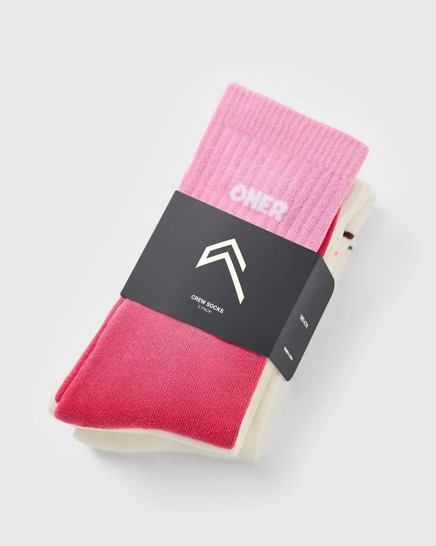 Oner Heart Crew Socks 3 Pack | Sweetie/Berry Bloom/Rosewood