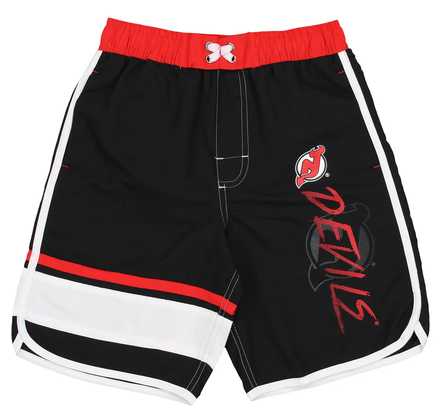 Outerstuff NHL Youth (8-20) New Jersey Devils Swim Shorts, Black