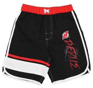 Outerstuff NHL Youth (8-20) New Jersey Devils Swim Shorts, Black