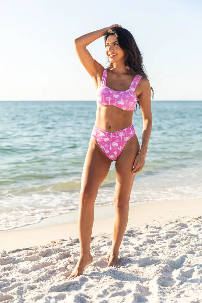 Palm Perfection Pink Bikini Bottom PINK LILY
