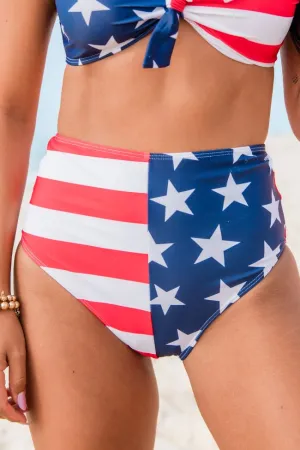 Party In The USA Stars and Stripes Bikini Bottoms SALE PINK LILY