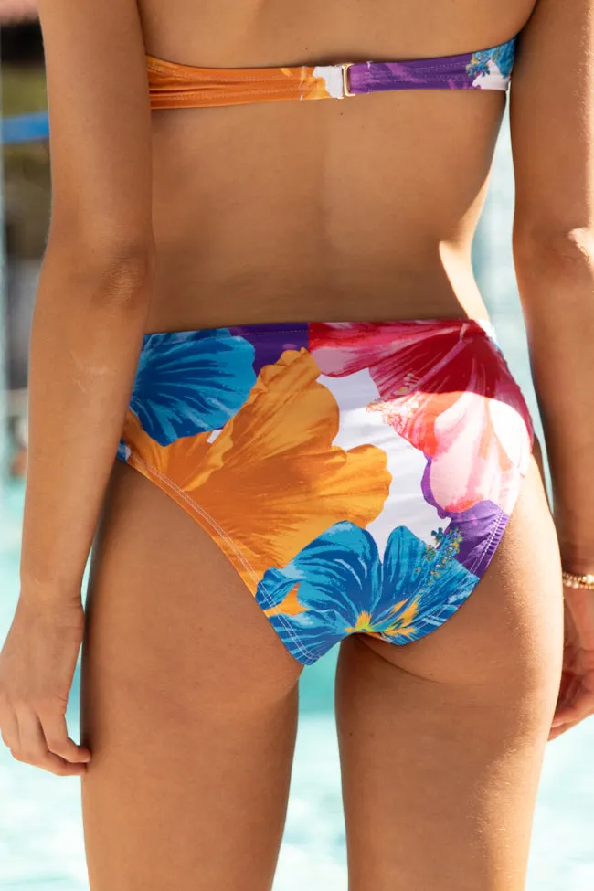 Poolside Paradise Beach bouquet Hipster Bikini Bottoms PINK LILY