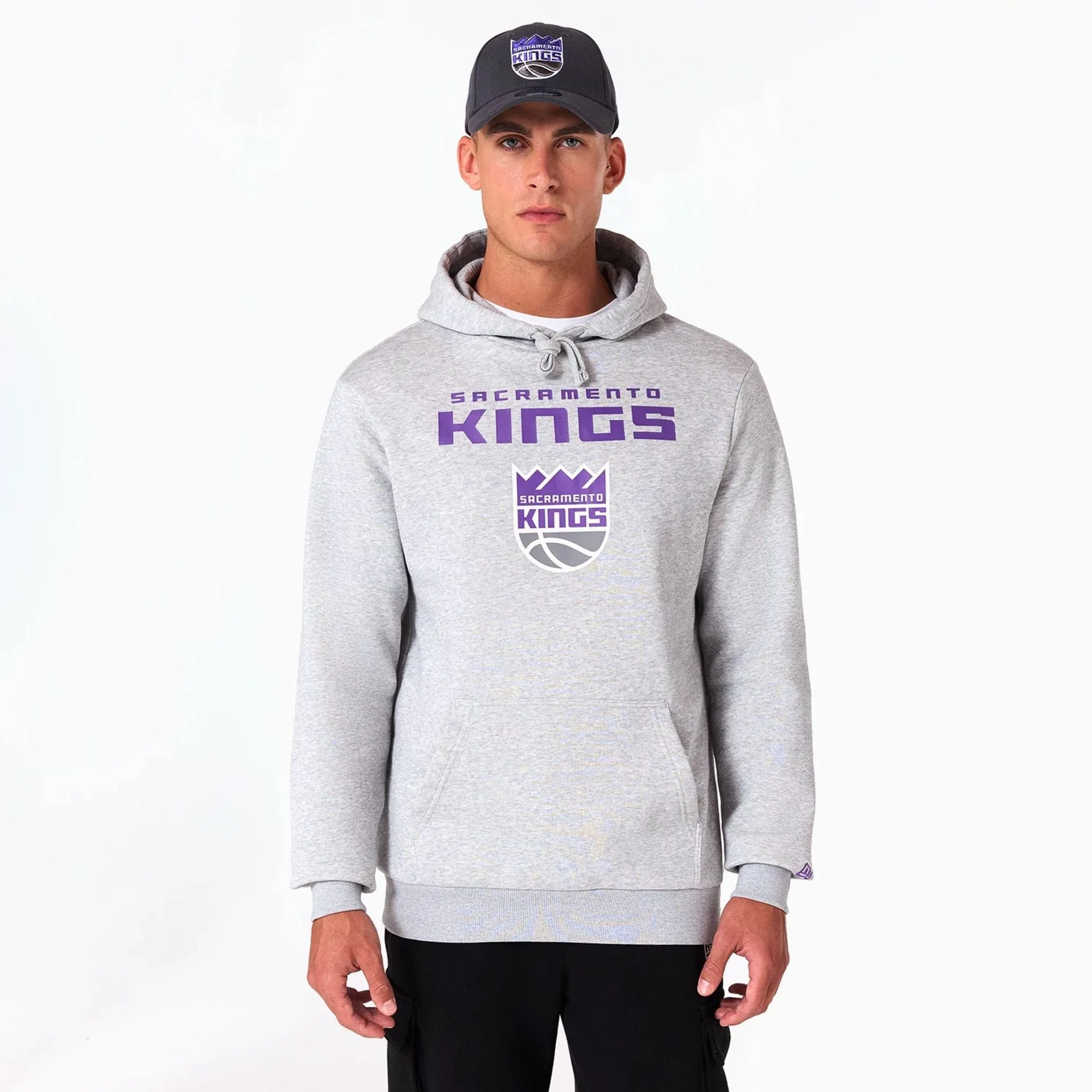 Sacramento Kings NBA Grey Pullover Hoodie NEW ERA