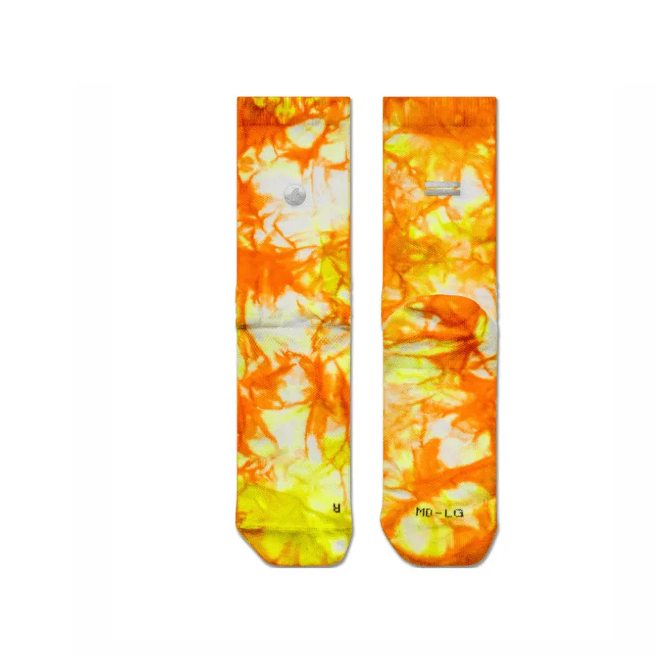 Shyu Unisex Half Crew Cut Racing Socks in Orange/Zest/White SS25