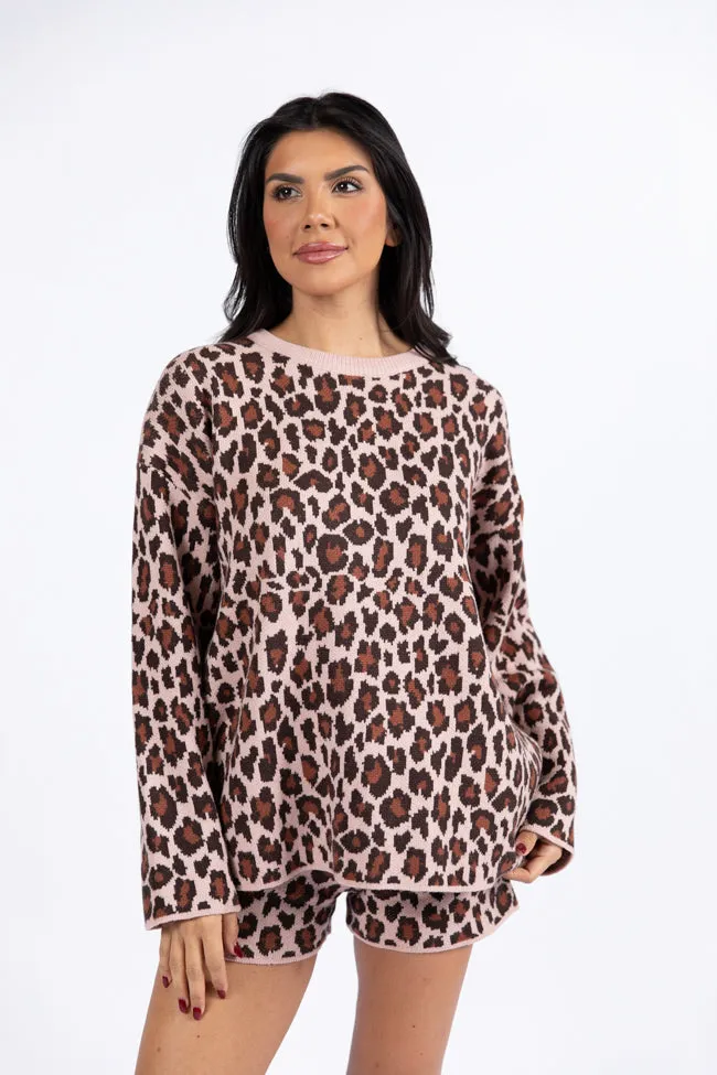 Sign Of The Times Leopard Striped Sweater Set